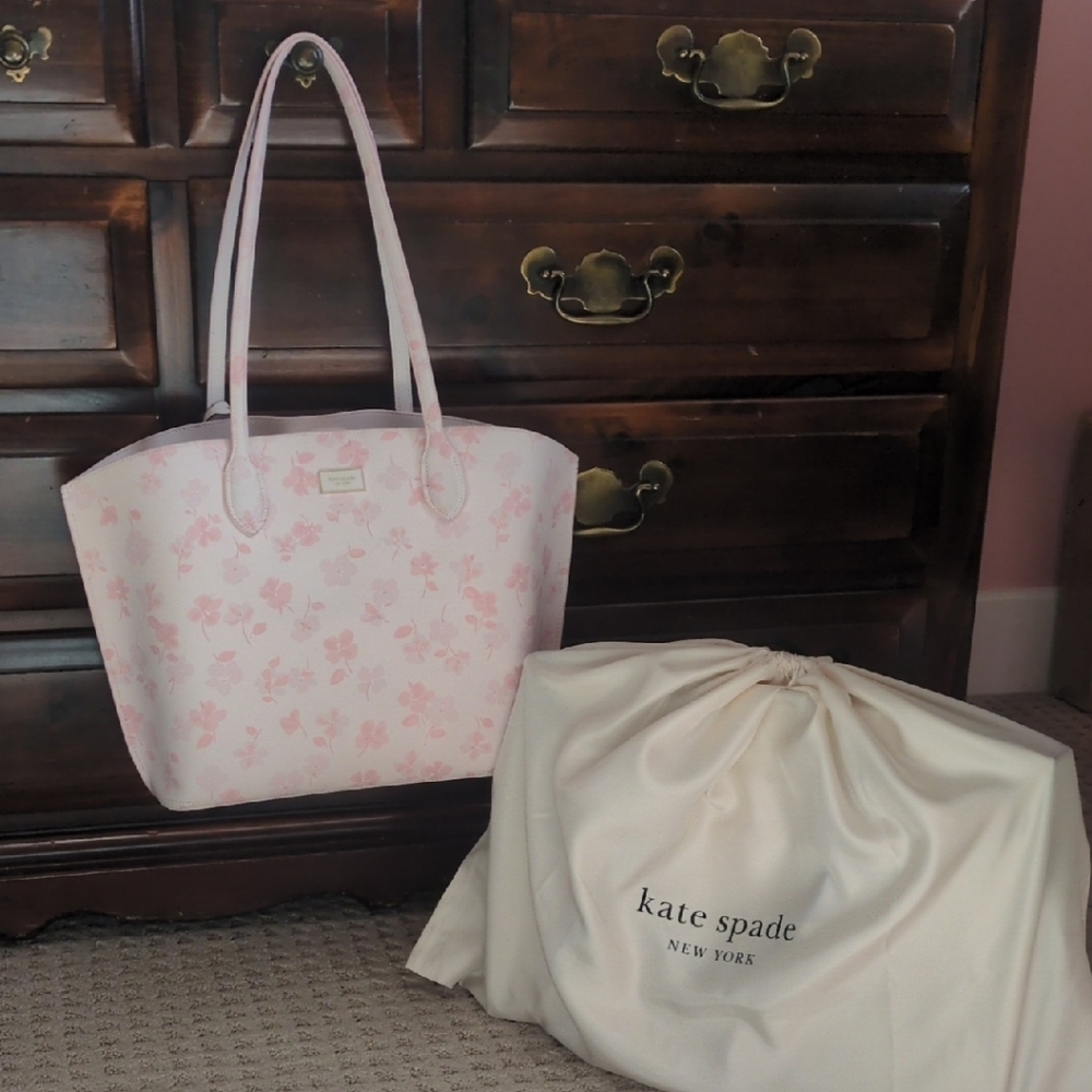 Kate Spade Pink Floral Tote Bag